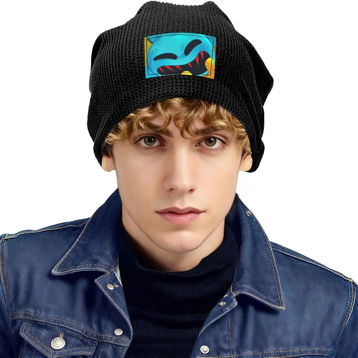Doey Doughman Horror Pianosaurus Beanies Caps Fleece-Lined Bonnet Hat Warm Fashion Autumn Winter Outdoor Skullies Hats