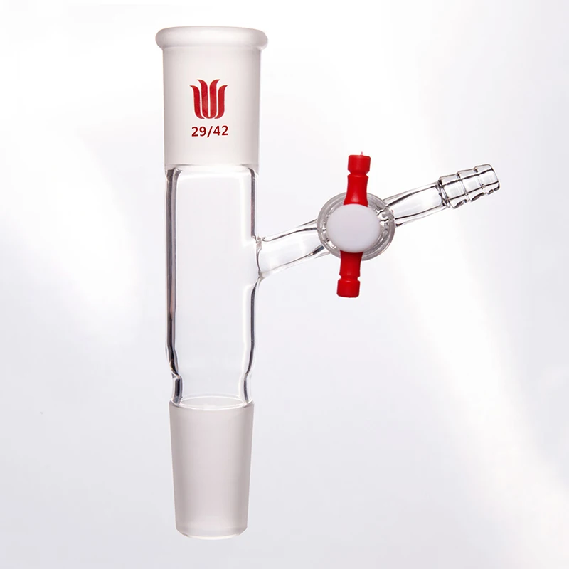 SYNTHWARE Air extraction joint, With replaceable 2mm PTFE valve, ADAPTER, CONNECTING, Borosilicate glass, A19