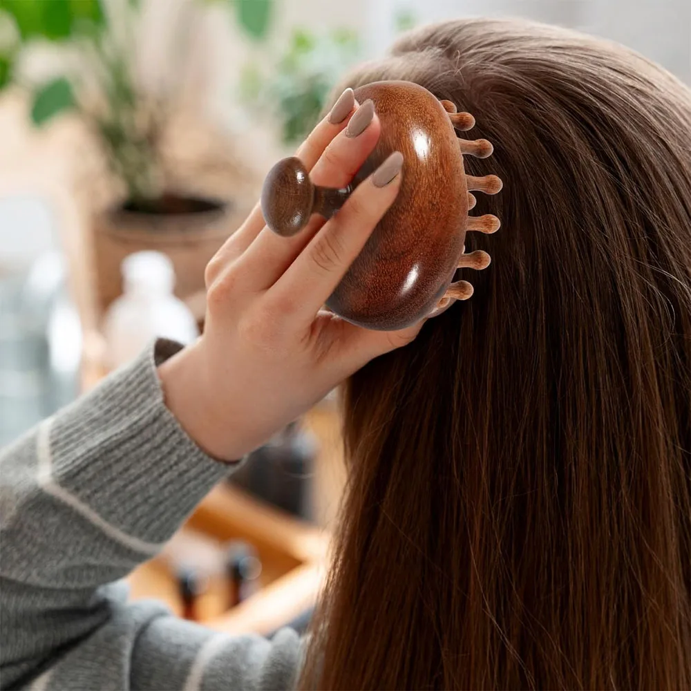 

Деревянный массажер для кожи головы, массажная щетка для головы, подходит для стимуляции роста волос, ручная щетка для кожи головы, портативная щетка для кожи головы, деревянная щетка для волос.