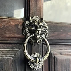 JD 20cm Large Antique Lion Door Knocker Lionhead Doorknockers Lions Home Decor Furniture Handle Hardware