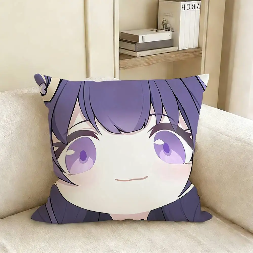 Super Popular Game Anime G-Genshin I-Impact Pillow Cover Sofa Cushion Cover Home Room Decoration Children Gift 2