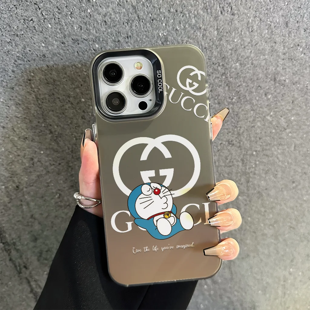 Fashion Ins Doraemons Phone Case For iPhone 16 15 14 13 12 11 Pro Max XR 8 7 Plus g-gucci-i Anti Fall Matte Back Cover