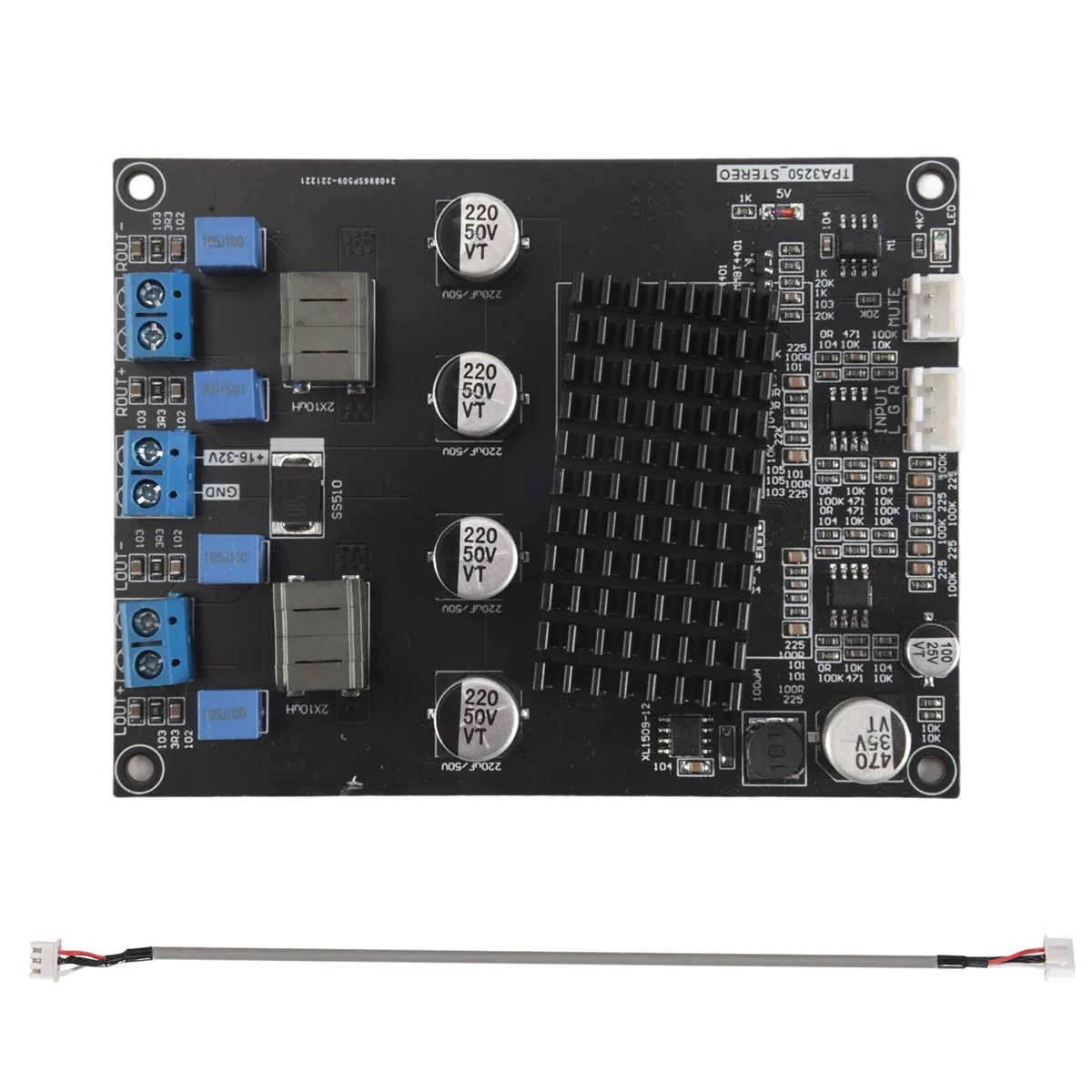 A51I TPA3250 Scheda amplificatore digitale 130Wx2 Scheda amplificatore audio in classe D ad alta potenza 4A 32V con cavo schermato XH2.54mm-3P