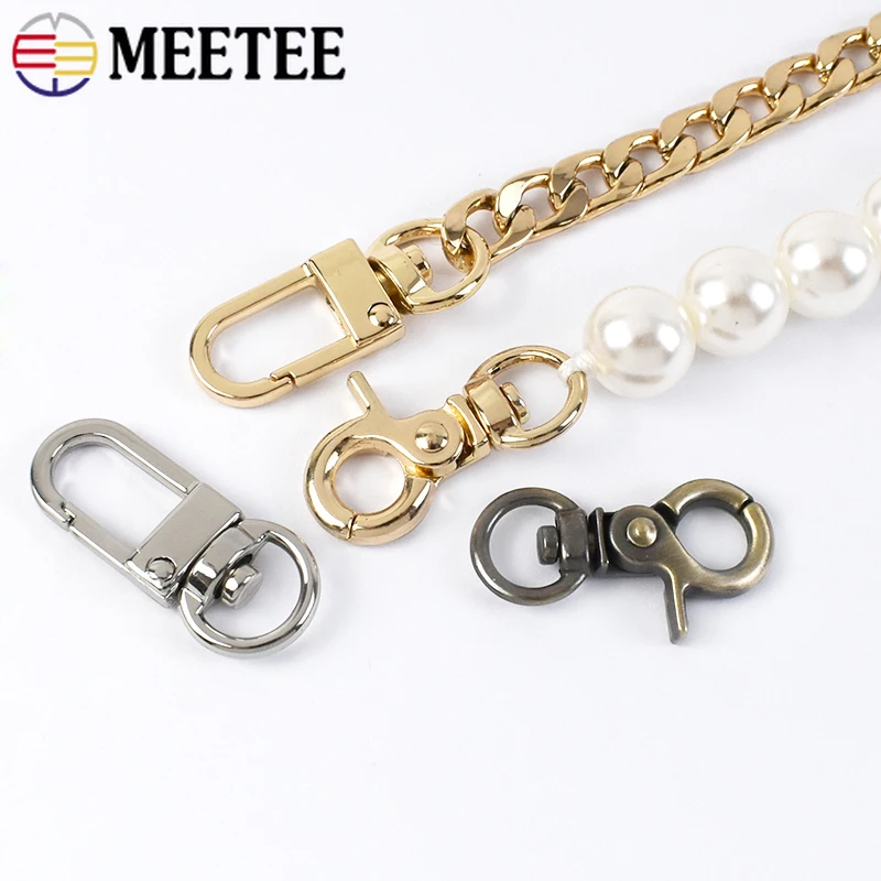 

10/20Pcs 10mm Metal Buckle KeyChain Swivel Clip Lobster Clasp Bags Strap Dog Collar Carabiner Snap Hook DIY Hardware Accessories