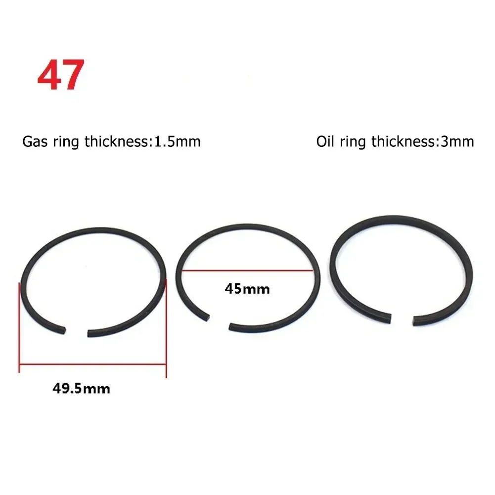 3 Pcs Air Compressor Piston Ring Pneumatic Parts 42mm 47mm 48mm 51mm 52mm 65mm 90mm 95mm 100mm For Cylinder Ring Blower Segment view 4