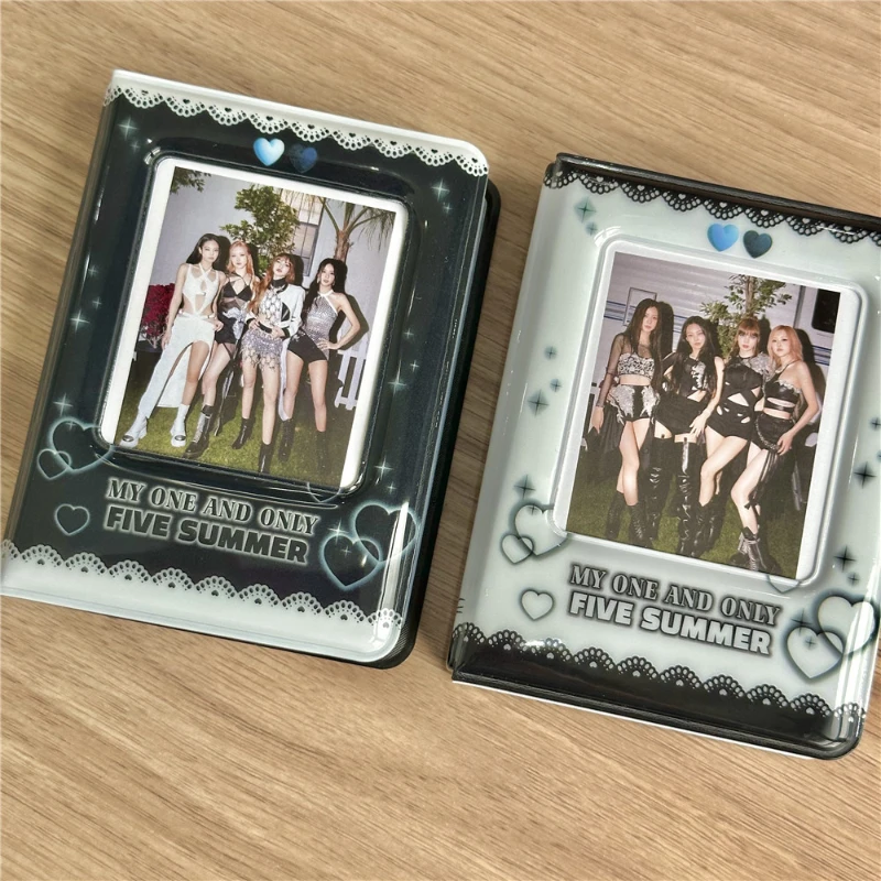 

Black PVC Mini Photocard Album Kpop Idol Card Collection Book 40 Pockets Photocard Book INS Style Couple Album 2024 Wholesales