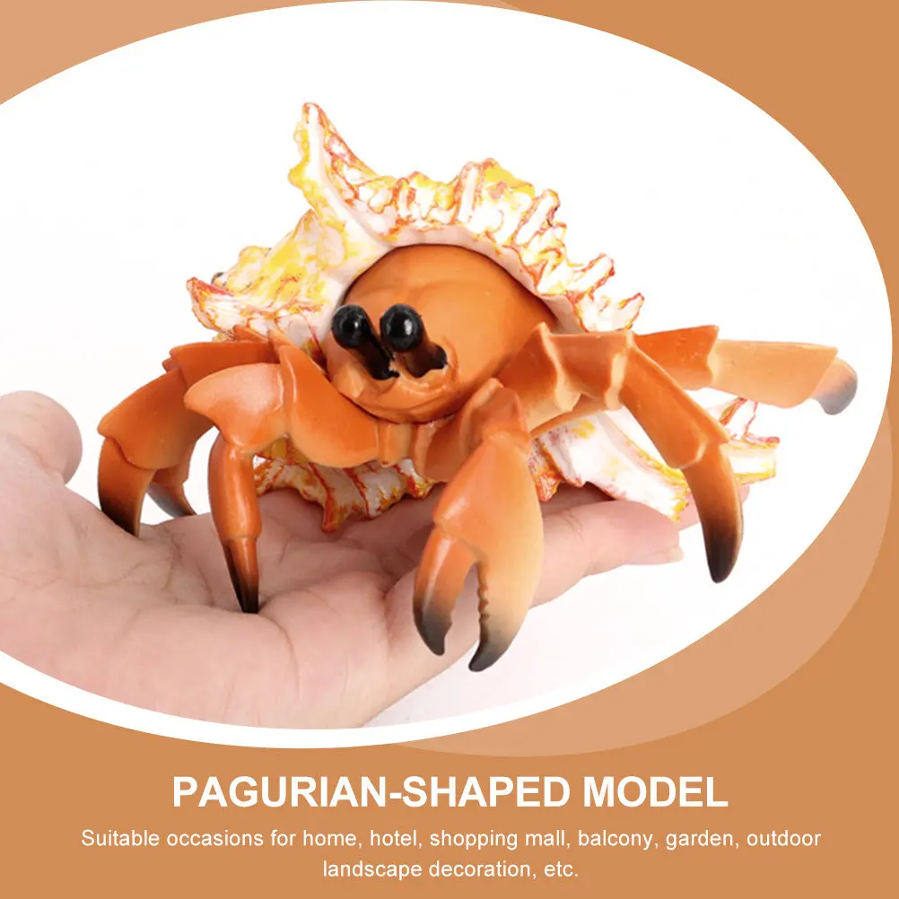 

Имитация морского животного: реалистичный пластиковый краб-отшельник для декора сада, отеля, торгового центра, аквариума, для внутреннего и наружного оформления