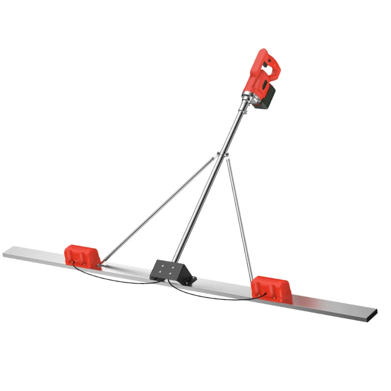 Dual Motor 2.0M Electric Winding Concrete Lithium Vibrating Leveler Industrial Cement Pavement Flatter Ruler Polishing Machine