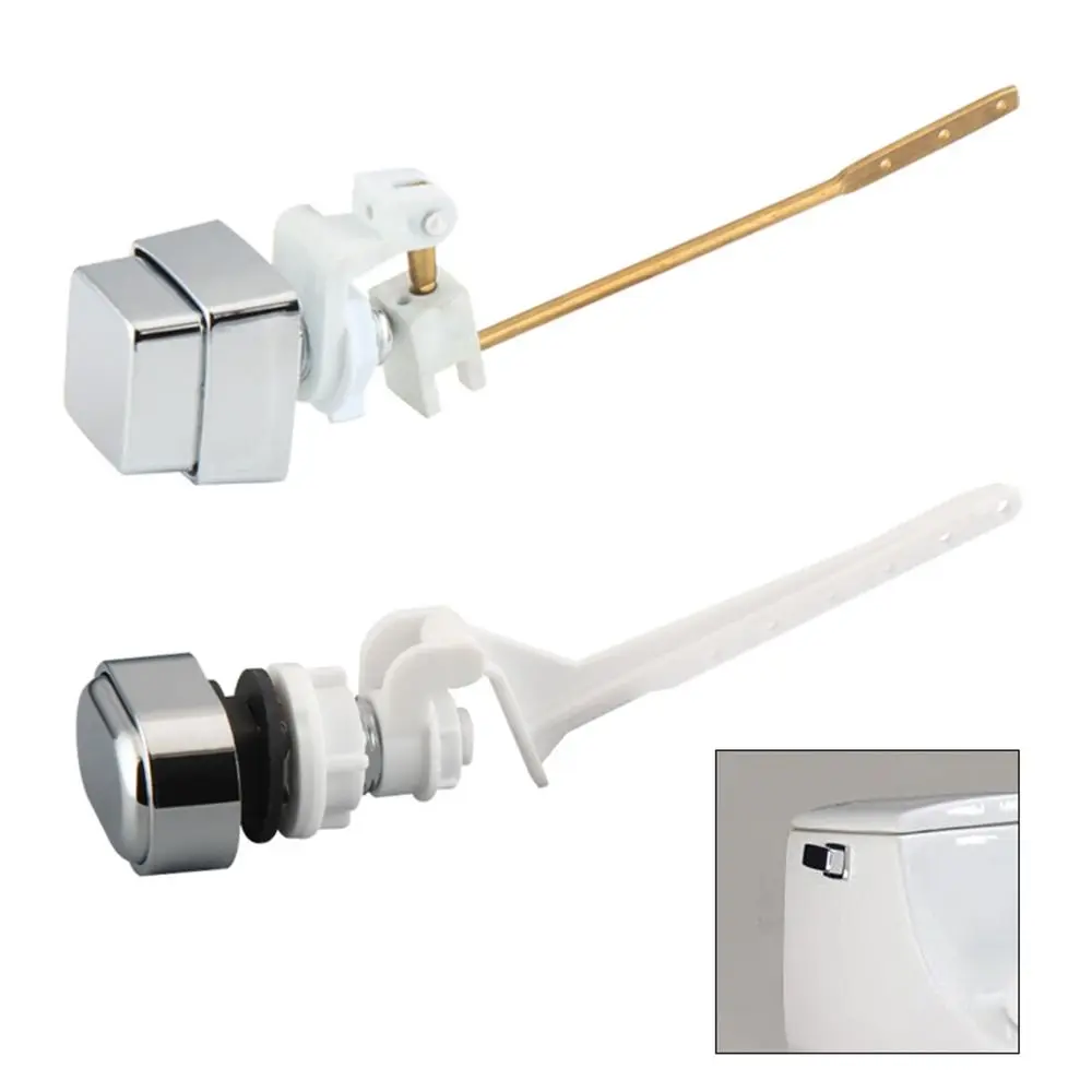 Flush System Side Mount Toilet Flush Handle Stainless Steel Pull Rod Toilet Tank Handle Toilet Trip Lever Bathroom