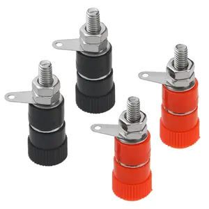 10/30 Buah Terminal Tiang Pengikat Soket Steker Pisang 4mm Konektor Terminal 4mm untuk Amplifier Arduino 6 pos penjilidan penjualan terbaik - №