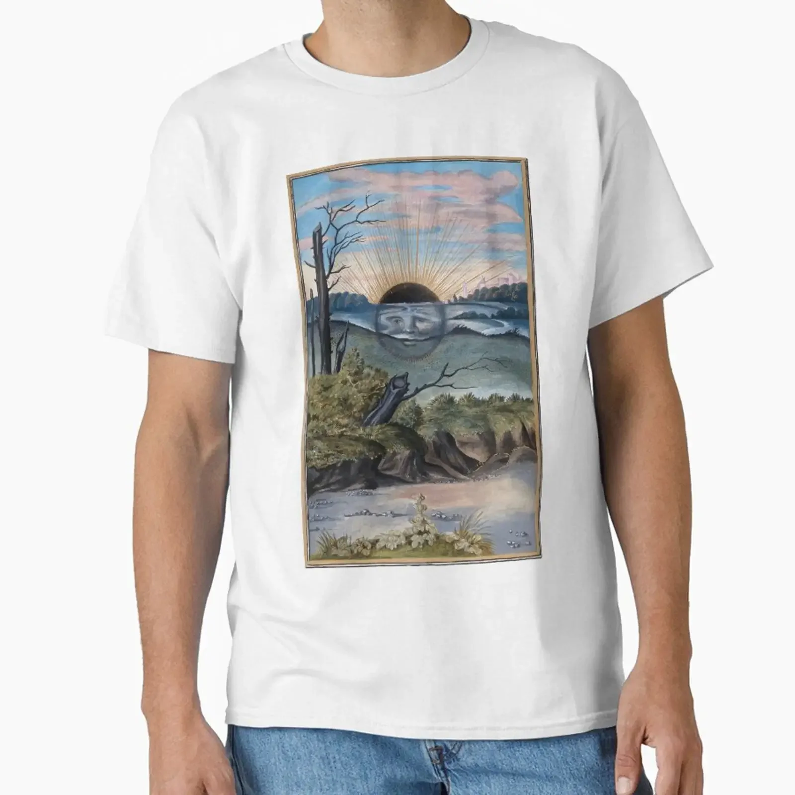 Dark Sun de Splendor Solis, du 16ème siècle, conçu et vendu par monsterplanet, vintage, lavé, confortable, respirant, doux, avec motif graphique