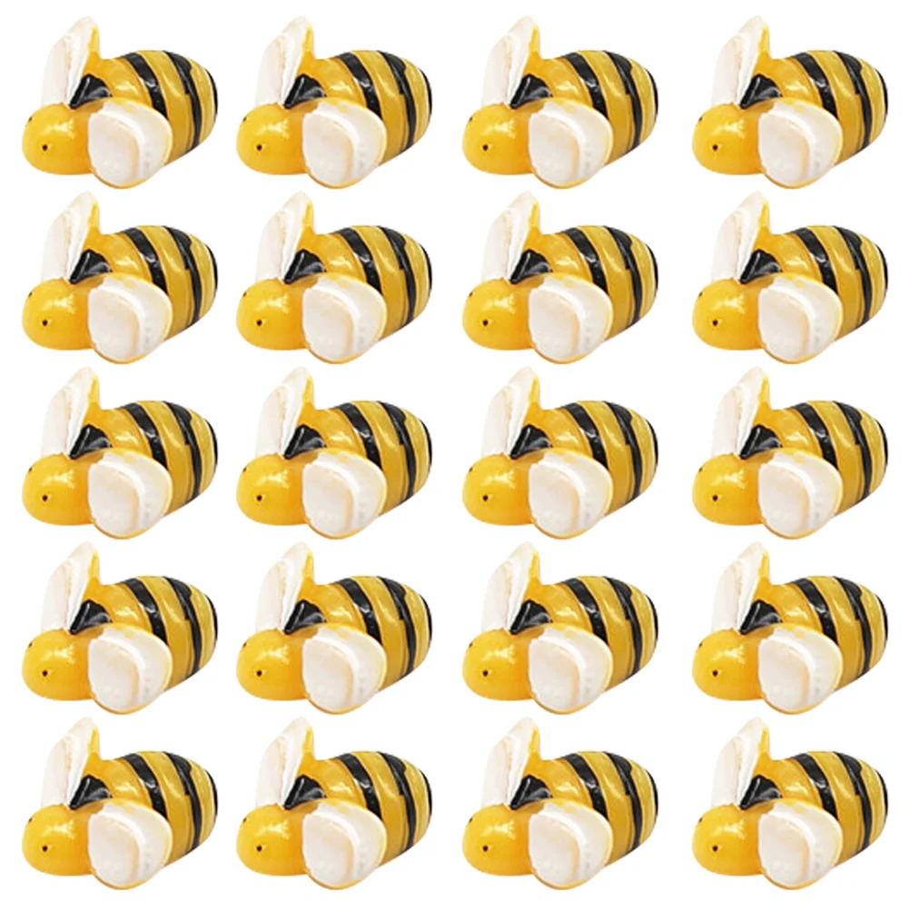 

50 Pcs Simulation Resin Bee DIY Mini Bees Tiny Cartoon Patch Epoxy Filling Models Modeling Ornaments