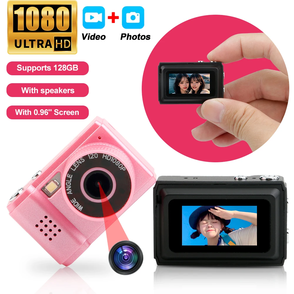 

Retroe Mini Camera with Screen HD 1080P Portable Camcorder Video Recorder with Speaker Very Small Camera Kids Pocket Camera