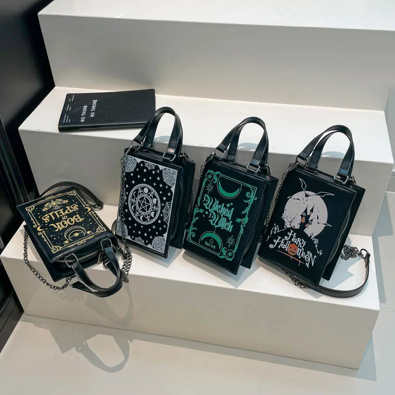 New Creative Pattern PU Youth Square Shoulder & Crossbody Bags Fashion Personality Color Matching Super Cool Women's Handbags