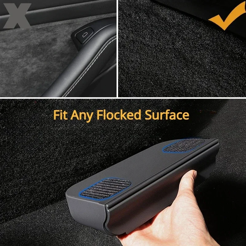 Car Glasses Storage Box for Tesla Model 3 Y S X TPE Paste Storage Box Seat Crevice Glasses Case Card Organizer Box Accessories