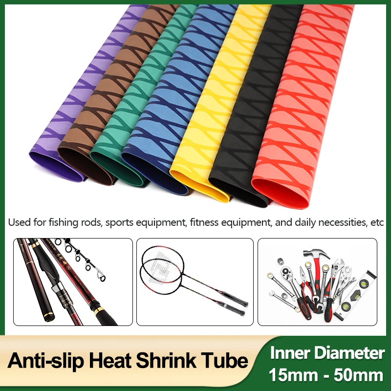

0.2M/1M Non Slip Fishing Rod Case Handle Insulated Sleeve Cover Dia 15/18/20/22/25/28/30/35/40/50mm Anti-slip Heat Shrink Tube