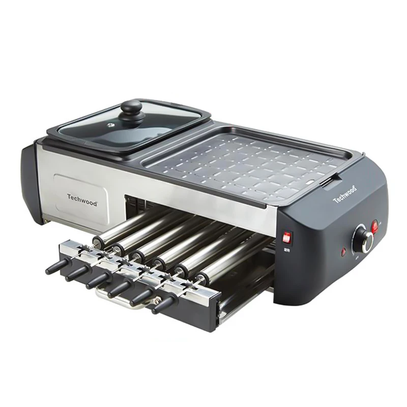 Household Barbecue Hot Pot Grill Machine Household Elecitrc BBQ Furnace Griddle Cooker Parrilla Electrica