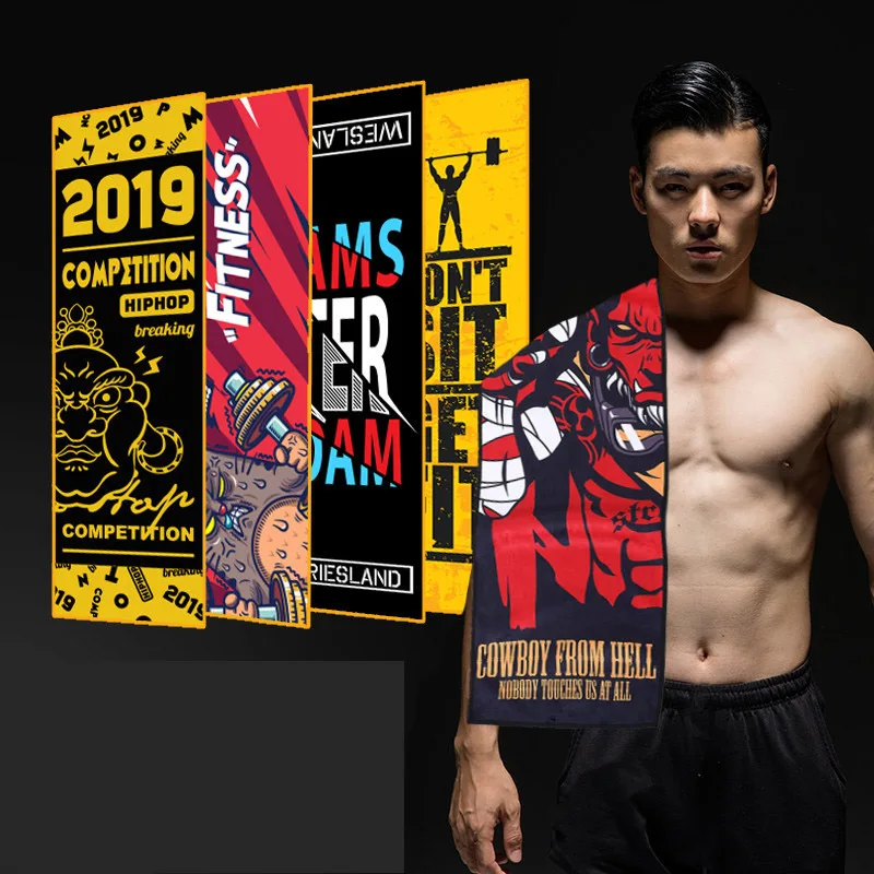 

Sports Towel Dry Towel Yoga Movement Speed Running Fitness Gifts Promotional Printed Towel Toalla Pareo De Playa Bathroom Towel