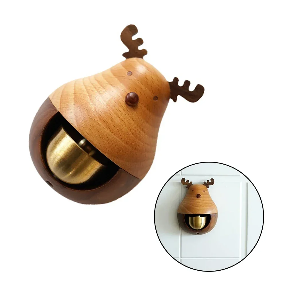 Wireless Doorbell Chime Dopamine Style Door Hanging Shopkeepers Bell Lucky Cat Elk Bell For Door Opening Home Decor Accessories