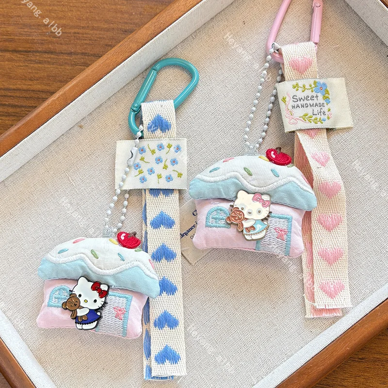 

Милый мультфильм Kawaii Sanrio грибной домик Hellokitty плюшевая кукла брелок сумка кулон игрушка в подарок
