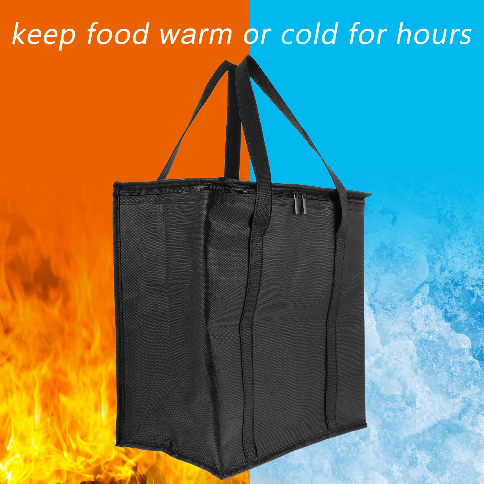 

Foldable Food Insulation Bag Large Aluminum Foil Thermal Cooler Bag Reusable for Grocery Delivery Picnic