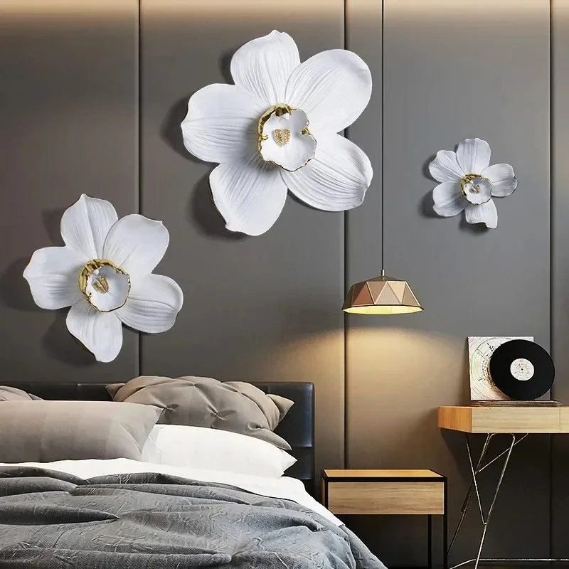 Wall Decoration Living Room Bedroom Porch Background Flower Pendant Creative 3D Three-dimensional Flower Wall Decorations N
