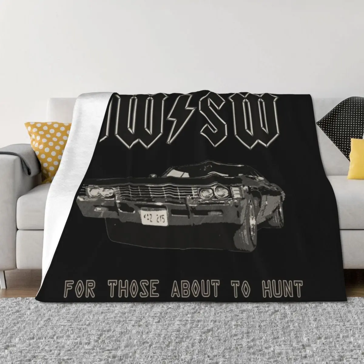 

Supernatural DW / SW Throw Blanket christmas gifts halloween Decoratives Furrys Blankets
