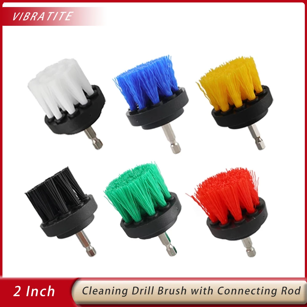 2 Inch Electric Scrubber Brush Drill Brush Cleaning Car Wash for Grout Floor Tub Shower Kitchen Carpet Glass  Detailing Washing