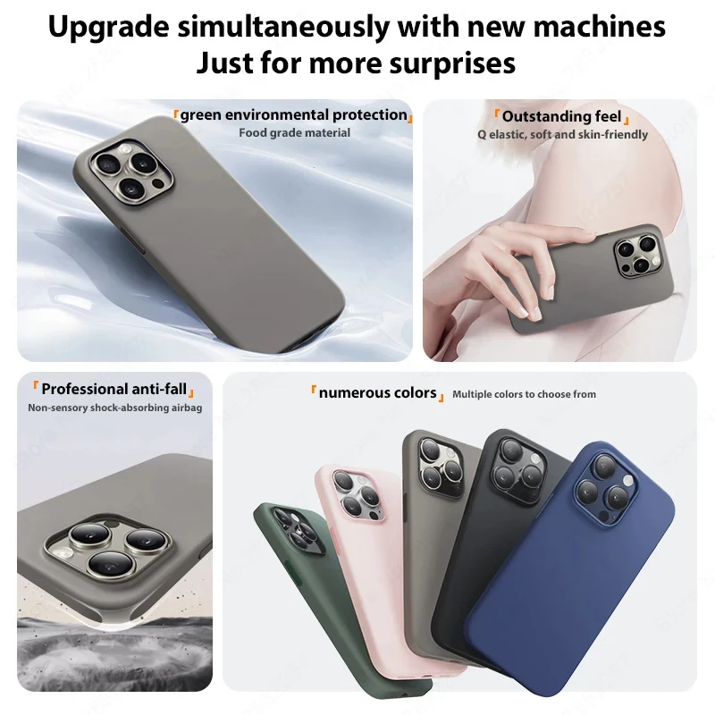 الأصلي السائل غطاء من السيليكون آيفون 13 12 11 14 15 16 برو ماكس زائد حافظة رسمية الوفير الغطاء الواقي ملحقات الهاتف #2