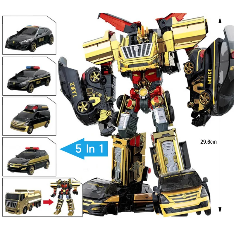 5 IN 1 Carbot Safari Saver Transformatie Robot naar Auto Speelgoed Actiefiguren Penta Storm Model Vervorming Auto Speelgoed Cadeau