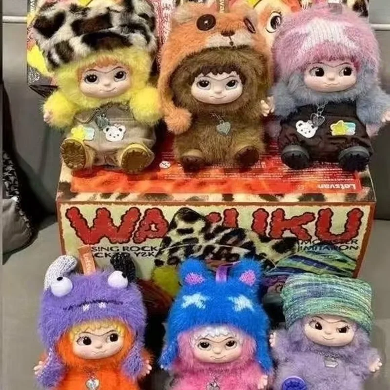 

！！Hot WAKUKU Trendy Party Series Blind Box Handmade Plush Doll - Mystery Gift for Hair Fashion Lovers Vinyl Face Collectible Toy