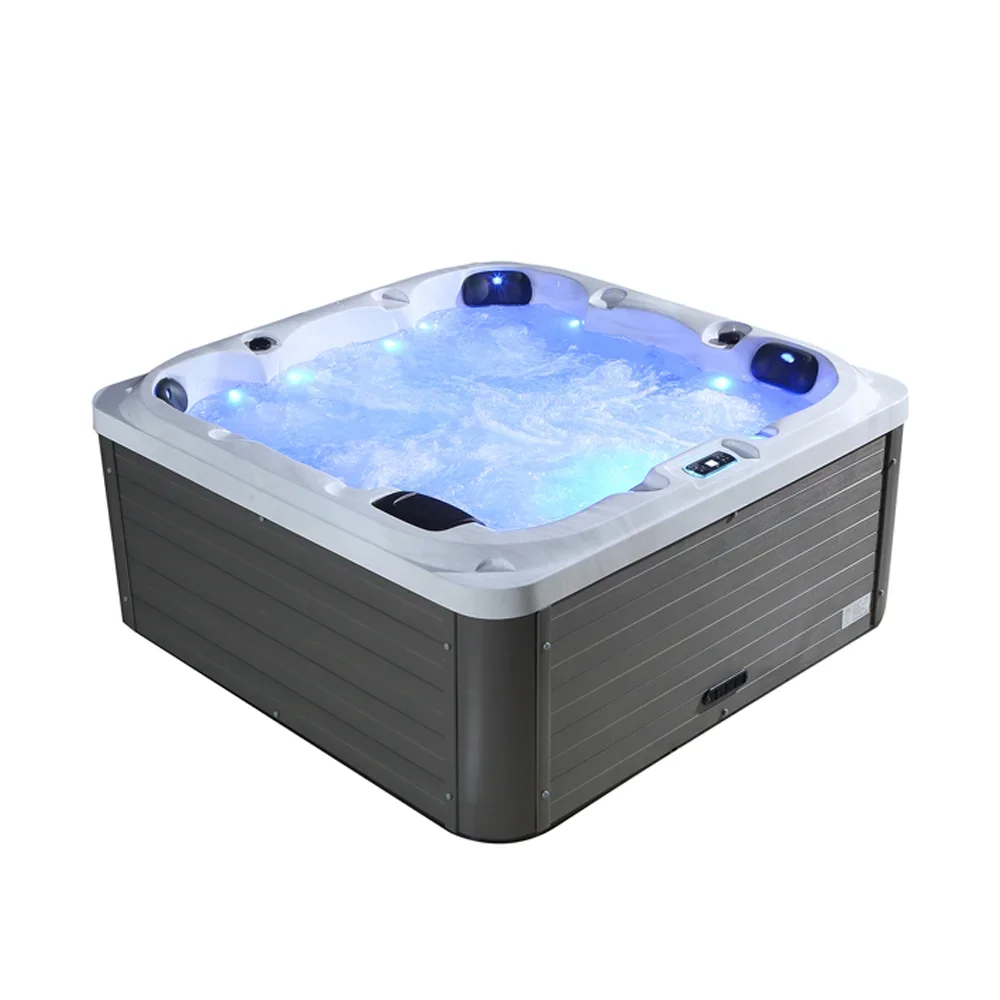 Outdoor whirlpools lounger spa hot tub plug and play spa tub outdoor freestanding bathtub