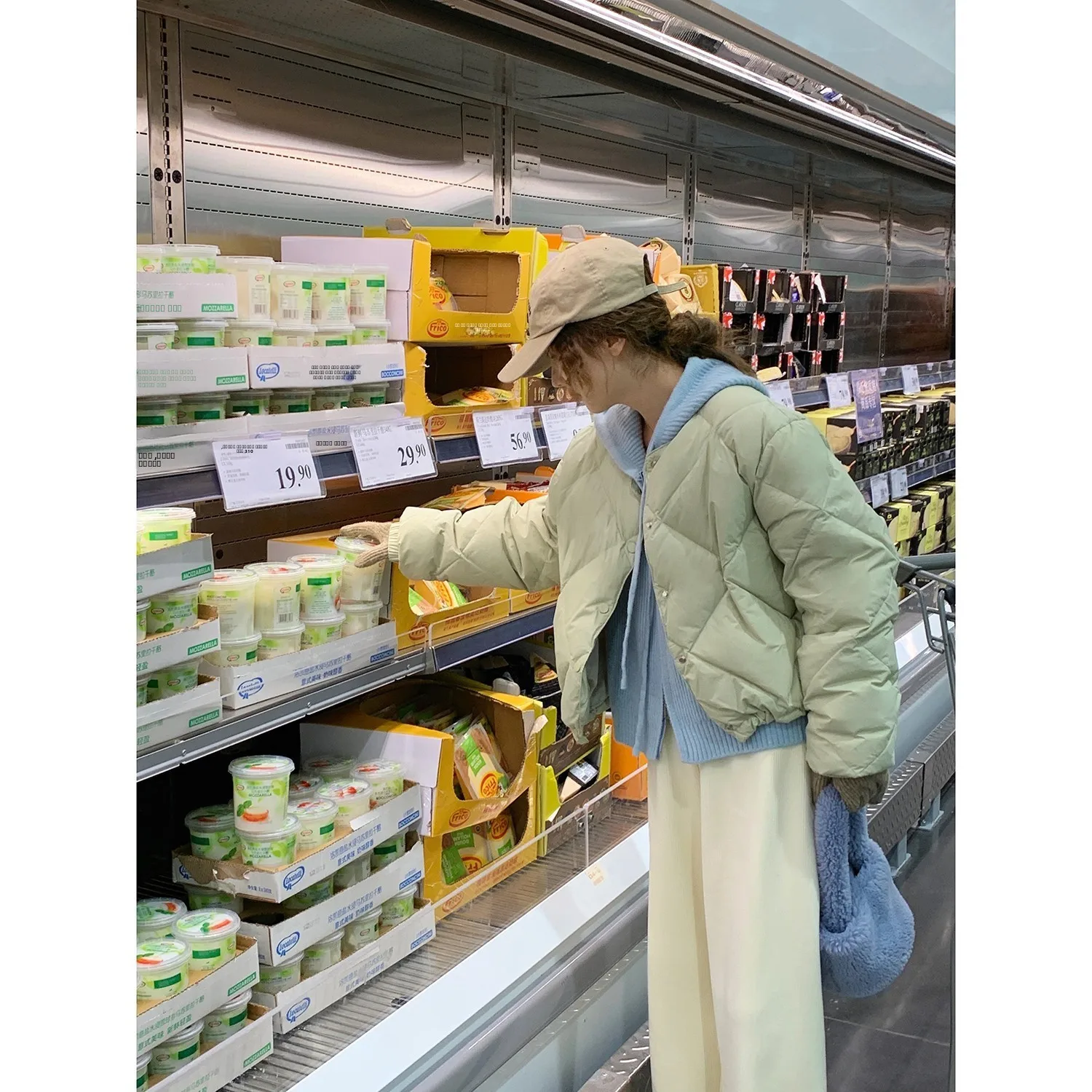 

Miaojia Milk een Dual Color down Jaet White Pants Women's Faion Commute Sle High down Content Nylon Fabric Du Feather