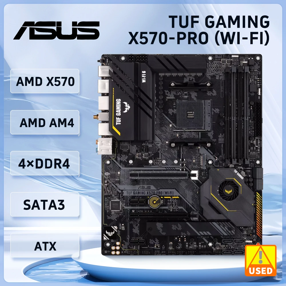 X570 Motherboard ASUS TUF GAMING X570-PRO (WI-FI) Socket AM4 PCI-E 4.0 M.2 USB3.2 HDMI ATX support AMD Ryzen 5600 cpu