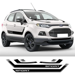 Car Hood Cover Engine Door Side Stickers For Ford Ecosport Stripe Sport Styling Auto Tuning Accessories Vinyl Film Decor Decals