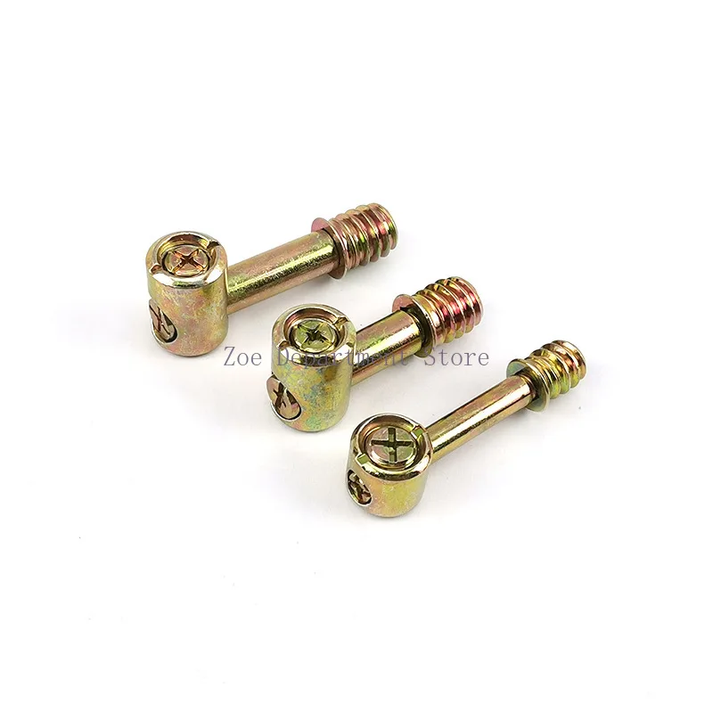 10 sets of iron four in one connectors bed assembly hammers nuts screws eccentric wheels furniture hardware accessories