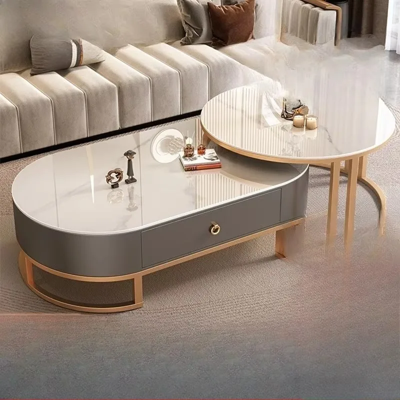 

Drawer Gray Designer Coffee Table Unique White Design Luxury Coffee Table Modern Space Saving Couchtisch Furniture For Home