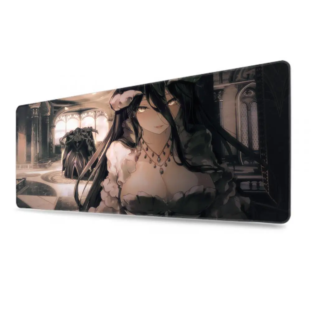 Albedo Large Desk Mouse Pad Anime Overlord Mouse Pad HD Desk Pad Extended Gaming Keyboard Mats Large XXL Gamer Mousepad 90x40