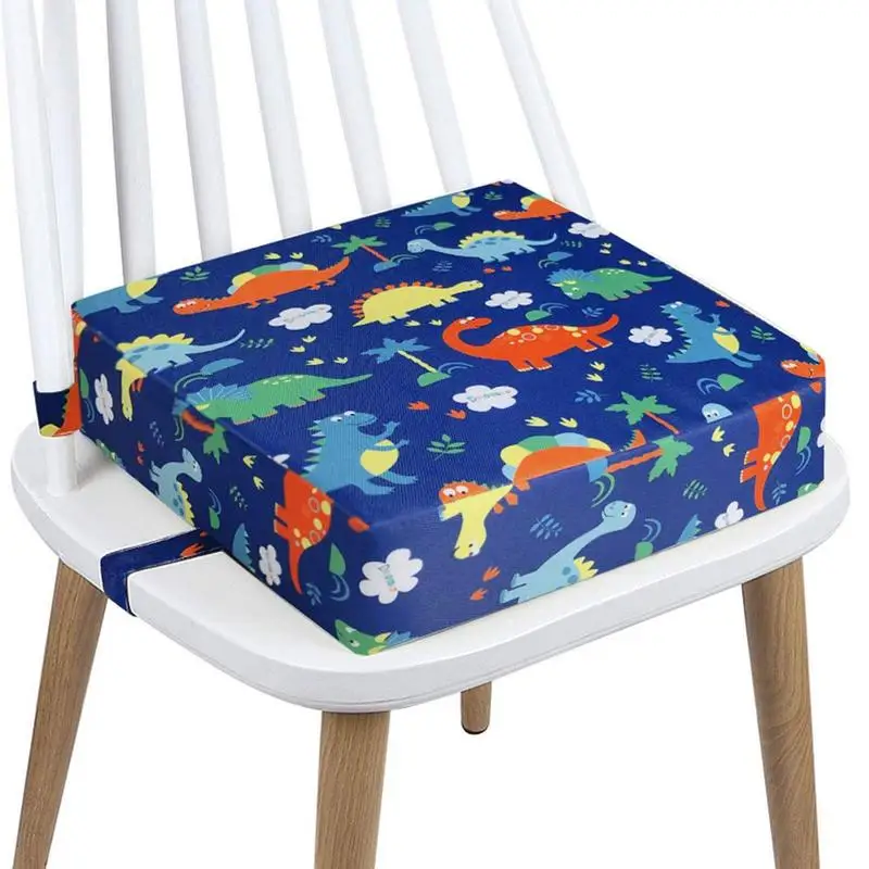 Siège d'appoint carré portable pour chaise de salle à manger, coussin rehausseur optique lavable pour enfants, coussin de chaise haute pour bébé tout-petit