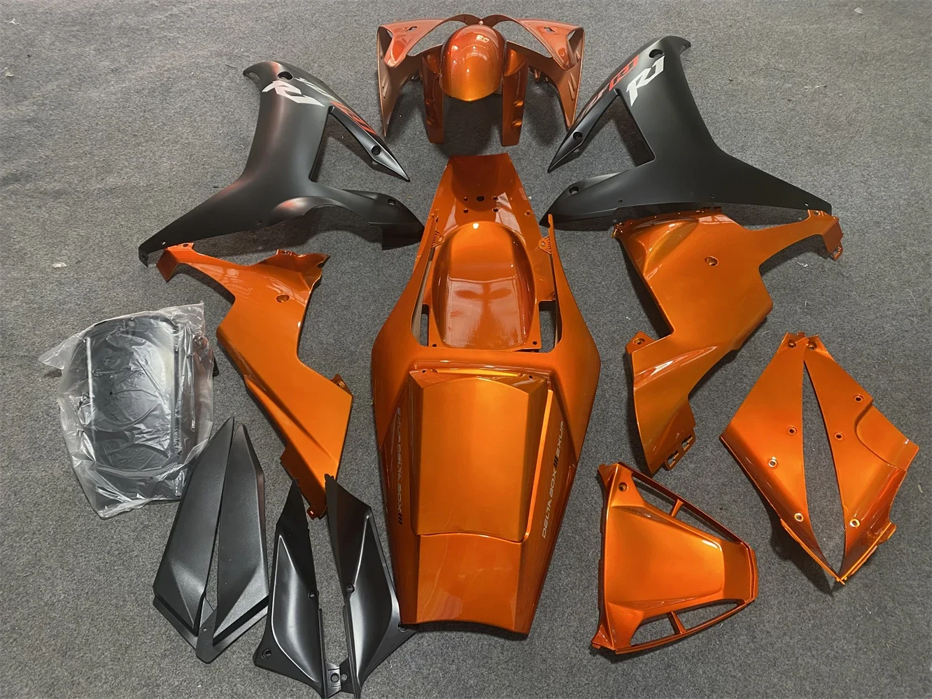 Motorcycle Fairing Suitable for Yamaha R1 2002 2003 YZF1000 02-03 Fairing Black Orange