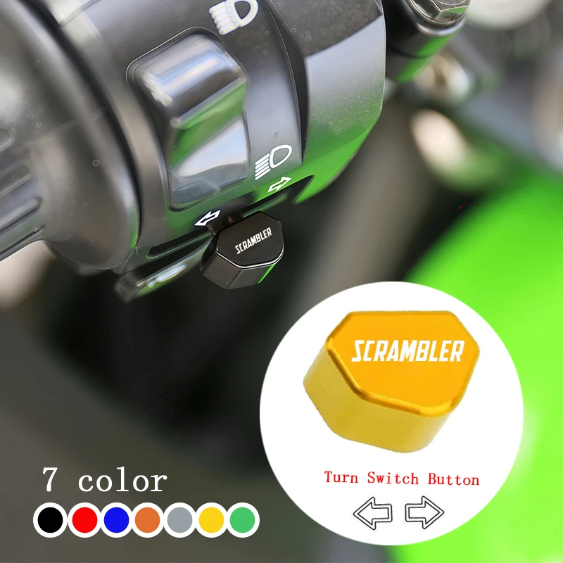 Motorradzubehör Schalterknopf Blinkerschalter Schlüsselkappe für Ducati Scrambler 400 X 400X 800 1200 CNC Aluminium