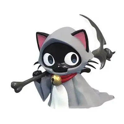 Echte actiefiguur Cartoon schattige kat Gacha drie bloemenkat Trendy speelornament