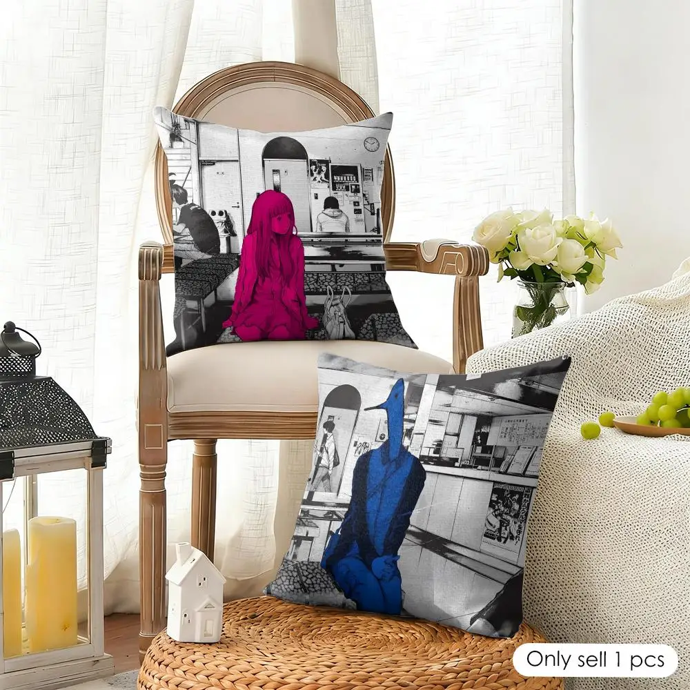 Anime G-Goodnight Punpun Cushion Cover Organic Linen Square Pillow Case Durable Non-Allergenic And Kind To Skin