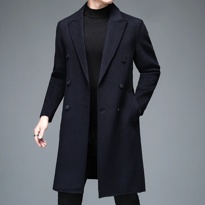 Effortless Men Cashmere Overcoat Old Money Style Wool Blend Coat Soft Warm Elegant Outfits Business Leisure Sophisticated Appeal
