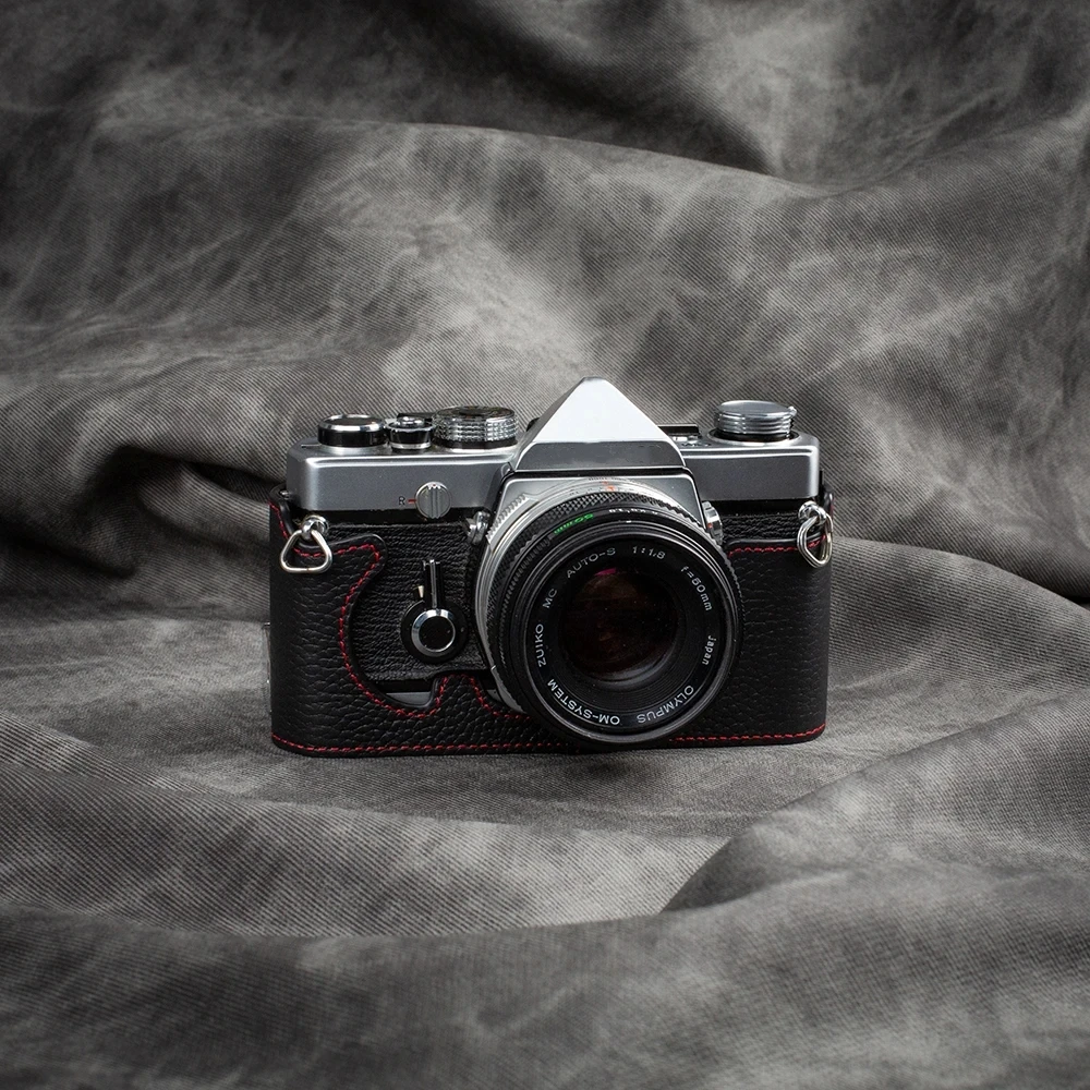 Pokrowiec na aparat Olympus OM-1/1N 2/2N 4/4Ti OM3 Skórzany pokrowiec ochronny na aparat Ręcznie wykonany pokrowiec z prawdziwej skóry