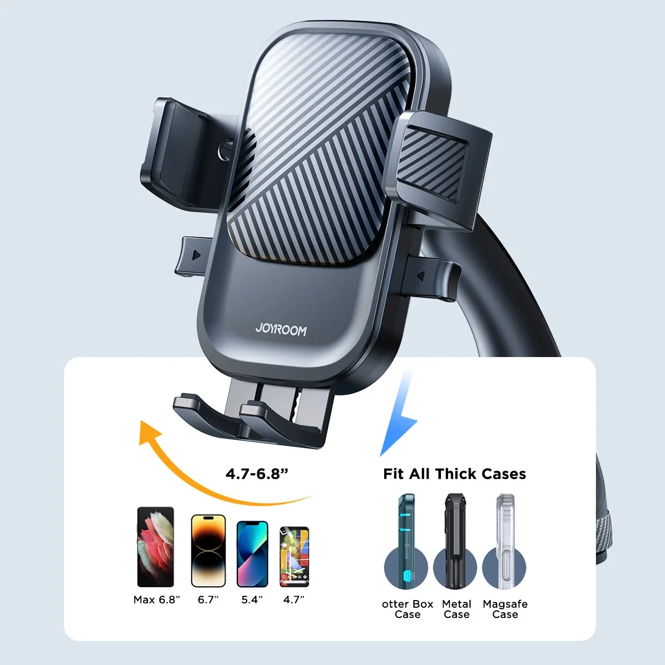 Joyroom Strong Suction Car Phone Holder Suction Cup Universal Smartphone Holder Mount For Dashboard/Windshield 360° Rotation