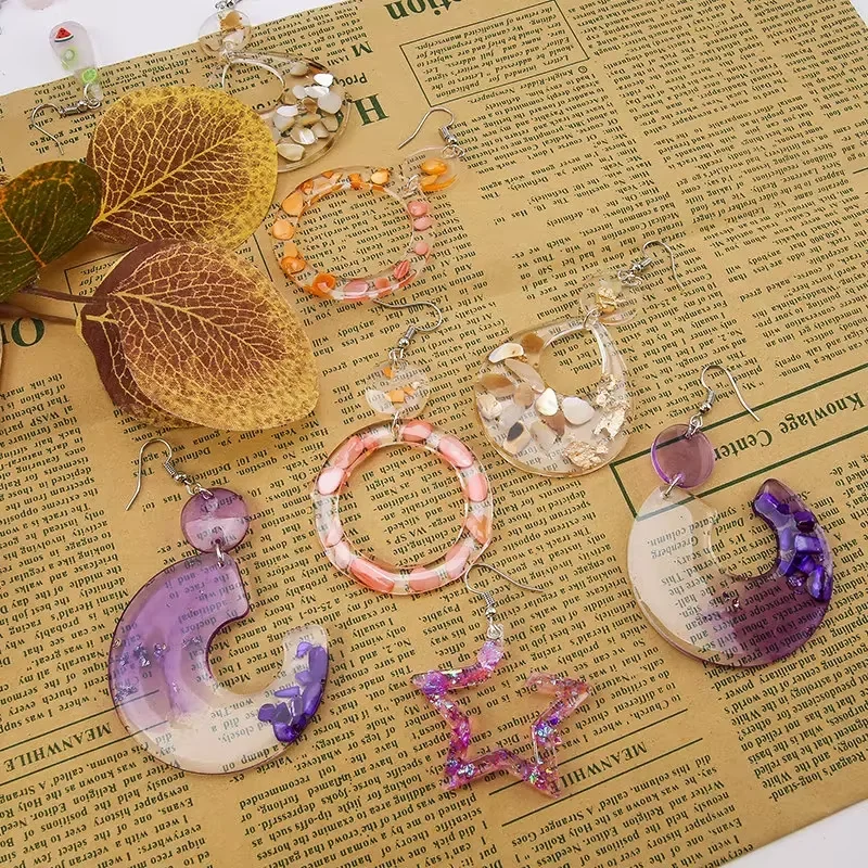 

Инструмент «сделай сам», силиконовая форма для серег, подвески-форма для изготовления ювелирных изделий ручной работы, совместимая с УФ-эпоксидной смолой