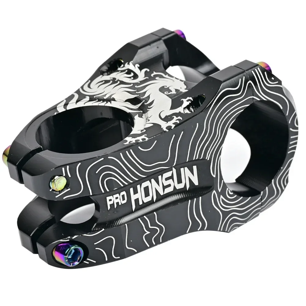 HONSUN Mountain Bike Aluminum Alloy Stem 31.8*28.6MM 0 Degree 45MM Ultralight Enduro Bicycle Stem DH/AM/XC MTB Bike Parts CNC