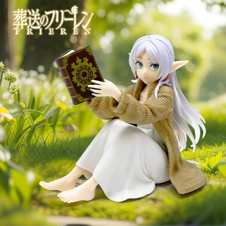 12cm frieren além do fim da jornada frieren anime figura sousou no frieren figura de ação samambaia estatueta desktop bonito modelo boneca brinquedo