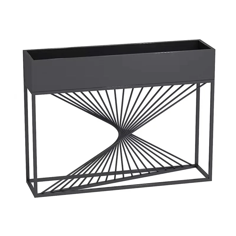 Wrought iron outdoor flower box fence flower slot green rack partition rack is suitable for shopping malls, milk tea shops